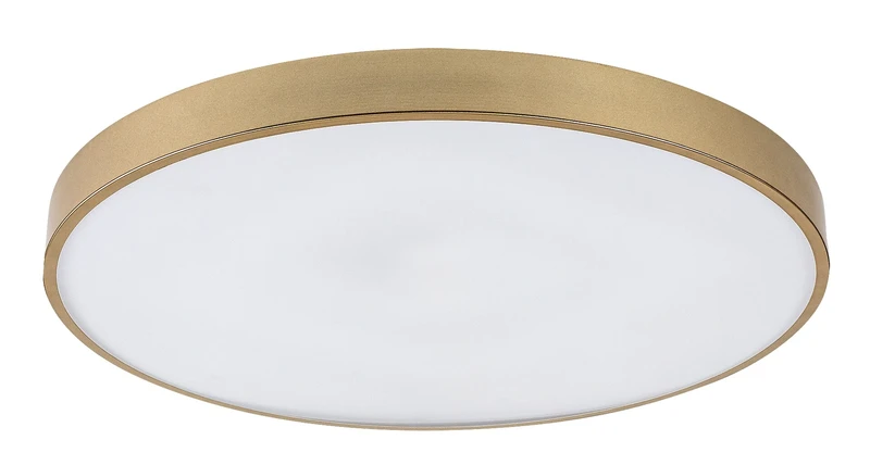 Tesia – LED плафон в златно с бял абажур, Ø600мм, 60W, 3000-6000K