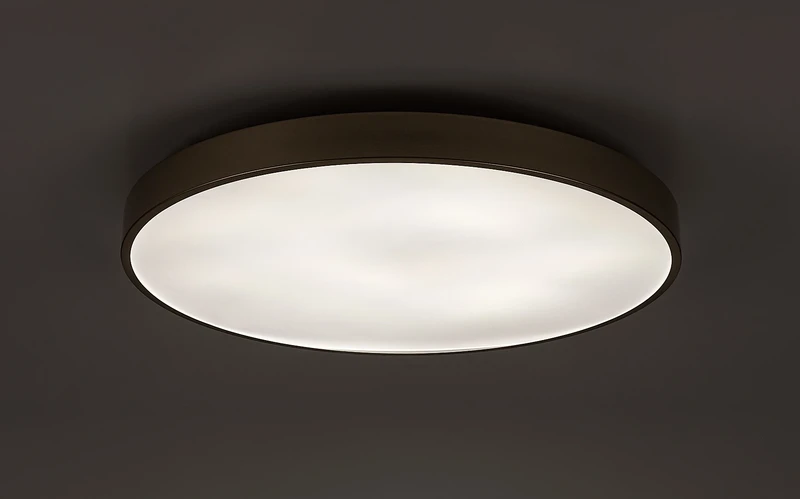 Tesia – LED плафон в златно с бял абажур, Ø600мм, 60W, 3000-6000K