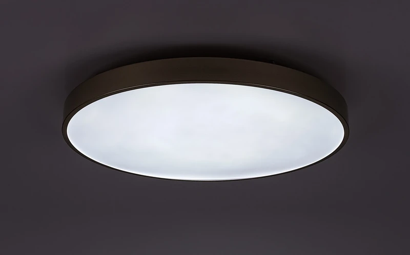 Tesia – LED плафон в златно с бял абажур, Ø600мм, 60W, 3000-6000K