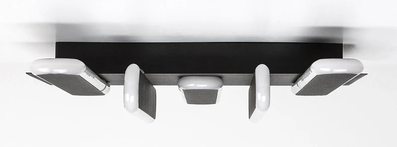 Sindri – LED плафон в черно с бял абажур, 610×360мм, 36W, 3000-4000K