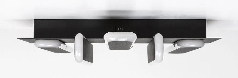 Sindri – LED плафон в черно с бял абажур, 610×360мм, 36W, 3000-4000K