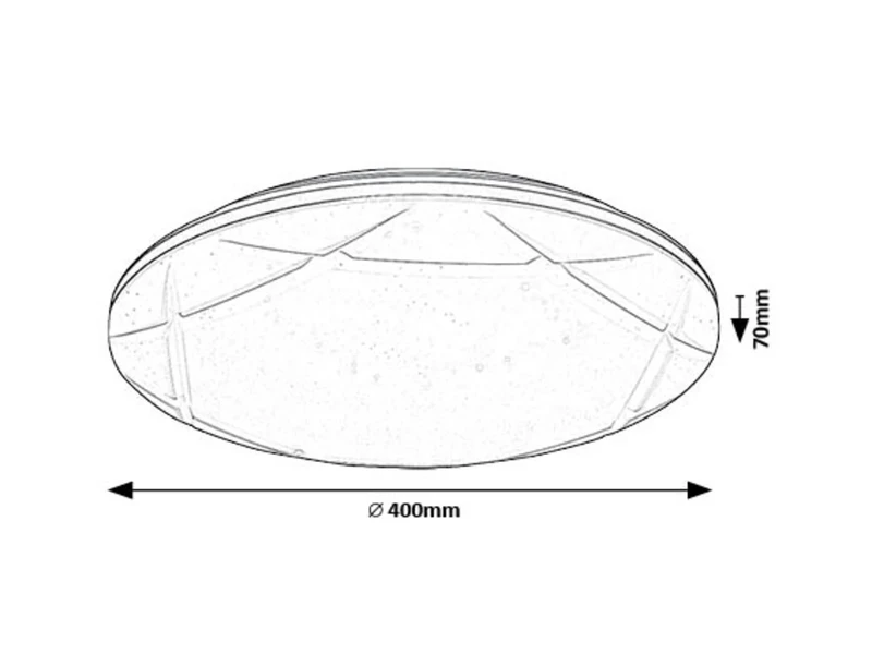 Oswald2 – LED плафон в сребристо с бял абажур, Ø400мм, 24W, 4000K