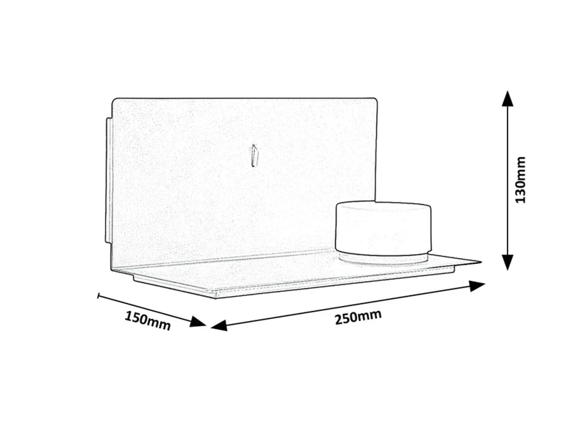 Aranzo – LED аплик с USB зареждане в черно/бяло, 250×130мм, 6W, 3000K