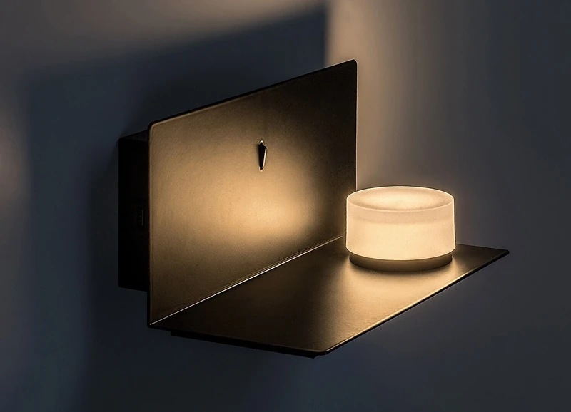 Aranzo – LED аплик с USB зареждане в черно/бяло, 250×130мм, 6W, 3000K