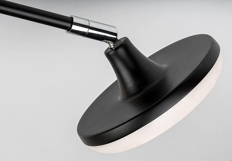 Madi – LED плафон в черен мат с бели плафони, Ø570мм, 24W, 3000K