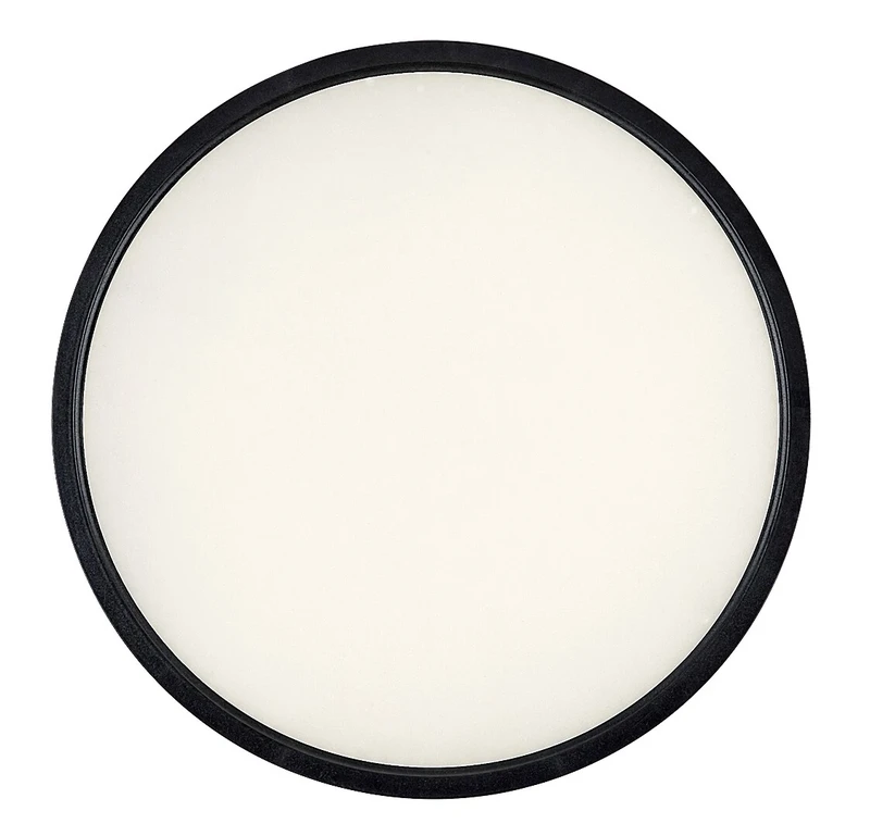 Paulos – LED плафон в черно с бял абажур, Ø300мм, 24W, 4000K