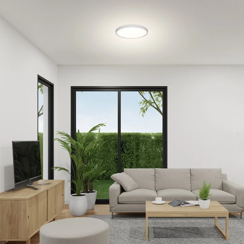 Paulos – LED плафон в бяло, Ø300мм, 24W, 4000K