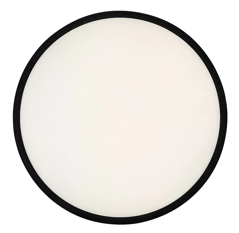 Paulos – LED плафон в черно с бял абажур, Ø500мм, 48W, 4000K