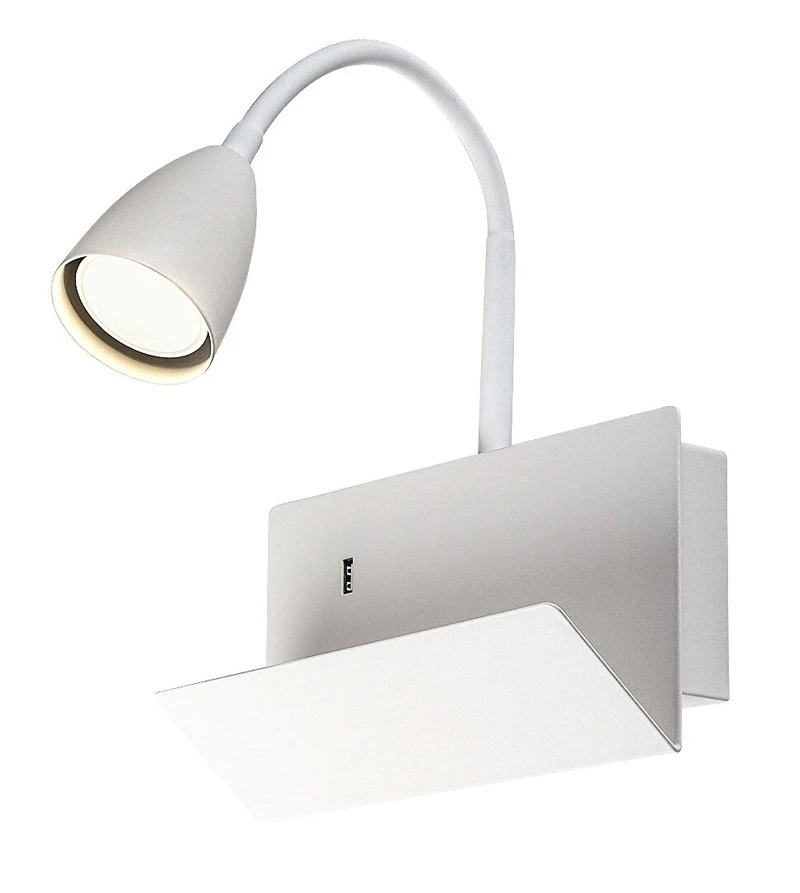 Стенно осветление (аплици) Tacito – LED аплик за стена в бяло, GU10, 290×230мм, IP20