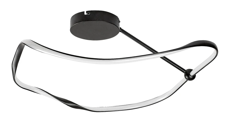 Mirossi – LED плафон в черно със силиконов абажур, 630×550мм, 38W, 4000K