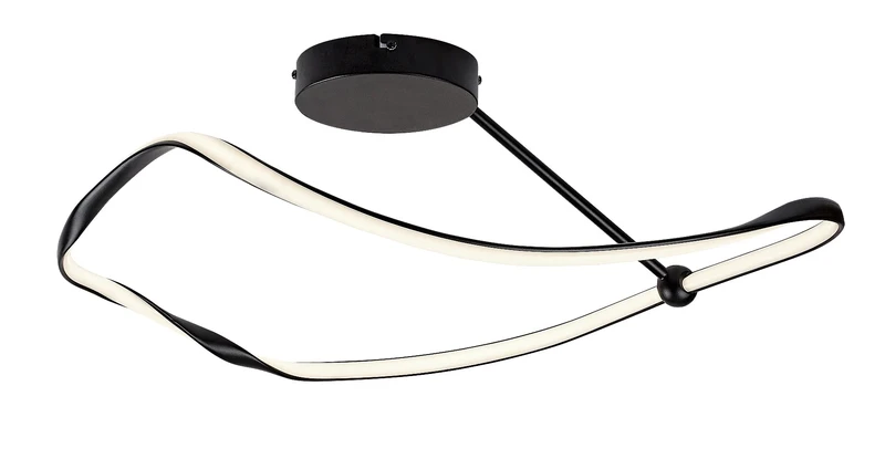 Mirossi – LED плафон в черно със силиконов абажур, 630×550мм, 38W, 4000K