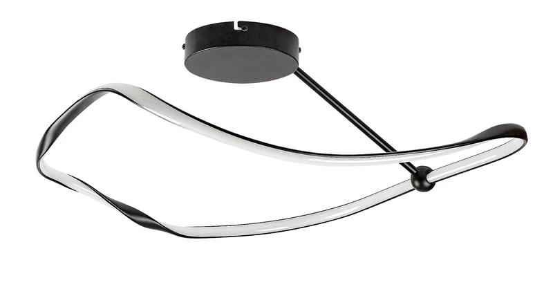 Mirossi – LED плафон в черно със силиконов абажур, 630×550мм, 38W, 4000K