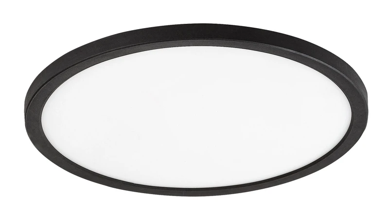LED плафони Gonzalo – LED плафон в черно с бял абажур, Ø500мм, 36W, 3000-6000K