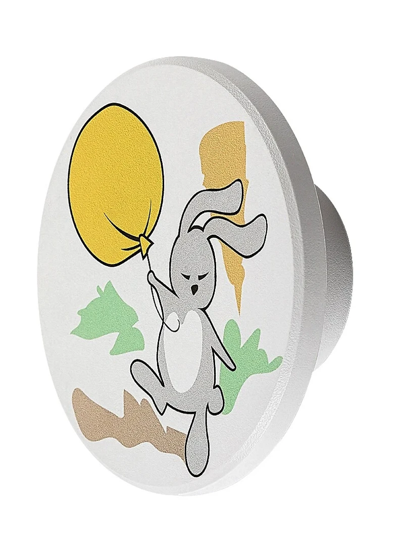 Hopply – LED детска стенна лампа в бяло с многоцветен абажур, Ø120мм, 9W, 3000-6500K