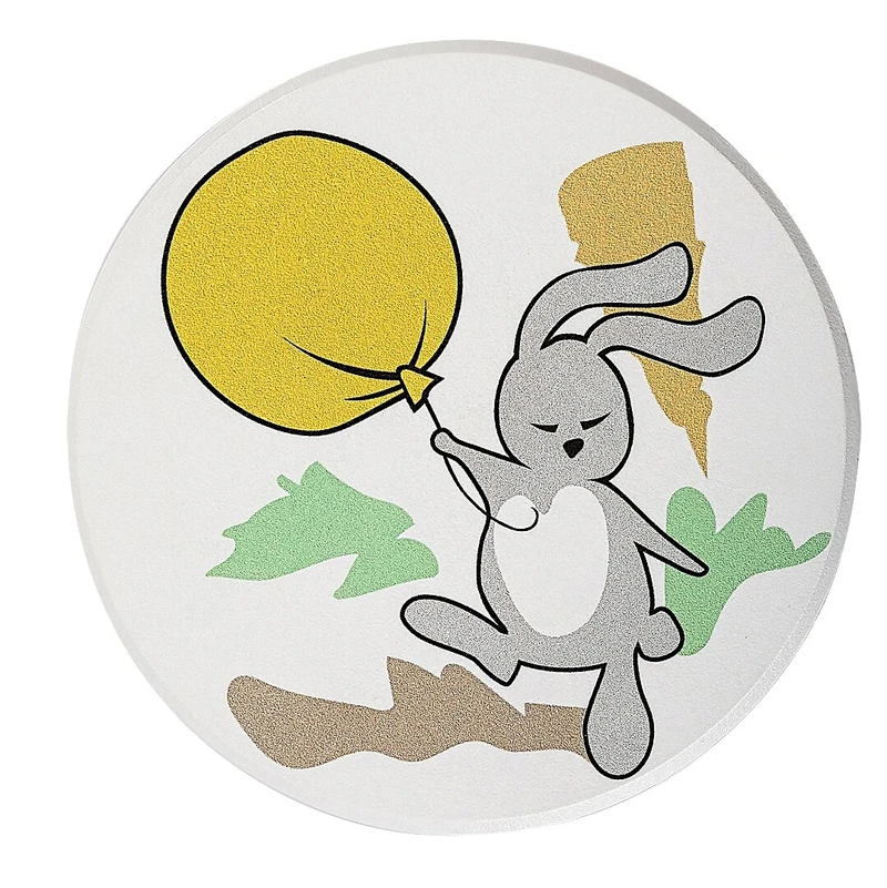Детски лампи Hopply – LED детска стенна лампа в бяло с многоцветен абажур, Ø120мм, 9W, 3000-6500K