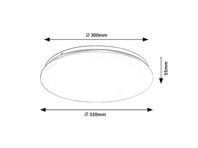 Vendel – LED плафон в бяло, Ø320мм, 18W, 3000K