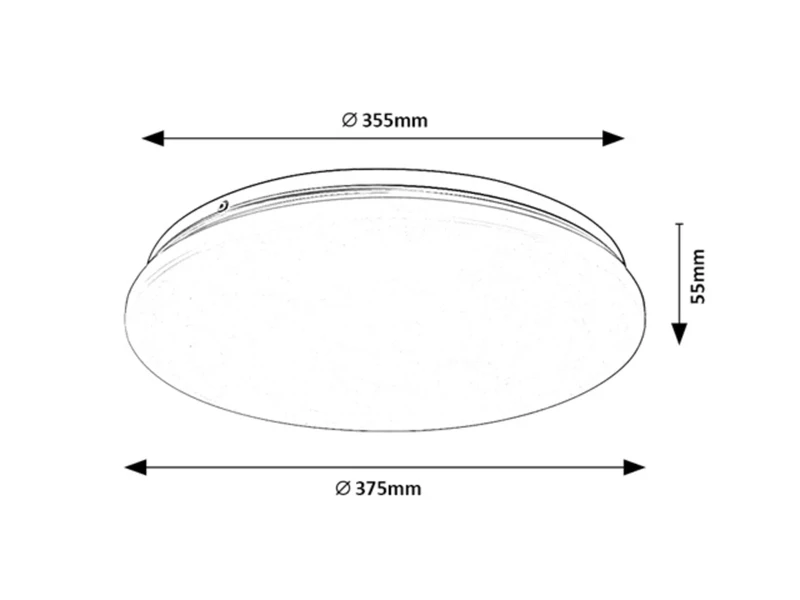 Vendel – LED плафон в бяло, Ø375мм, 24W, 3000K