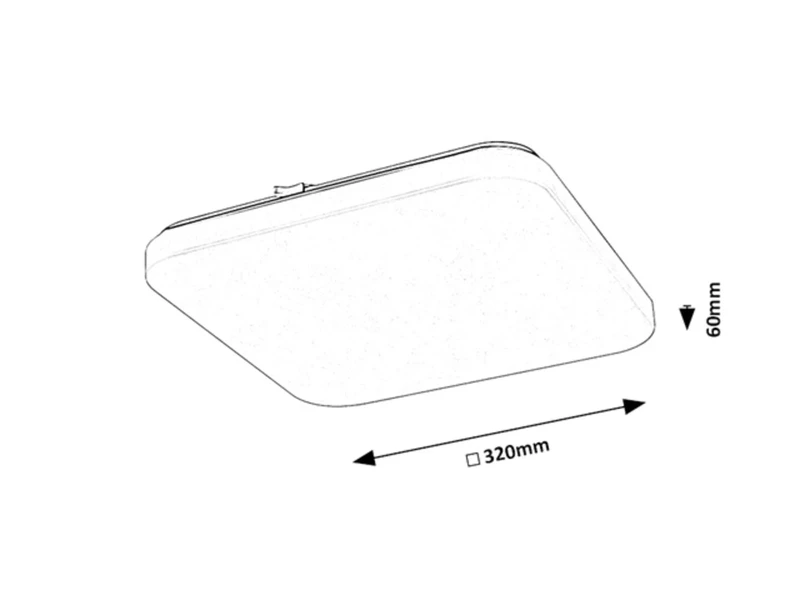 Vendel – LED плафон в бяло, 320×320мм, 18W, 3000K
