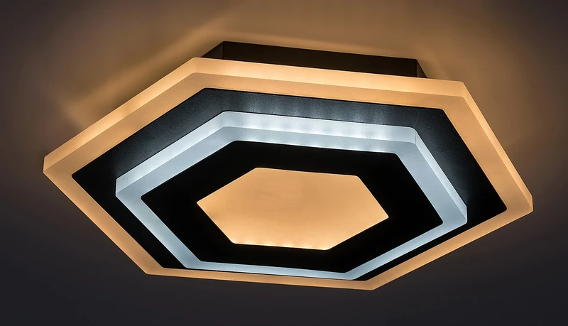 Bitsi – LED аплик в черно с бял абажур, 270×235мм, 23W, 3000K+6000K