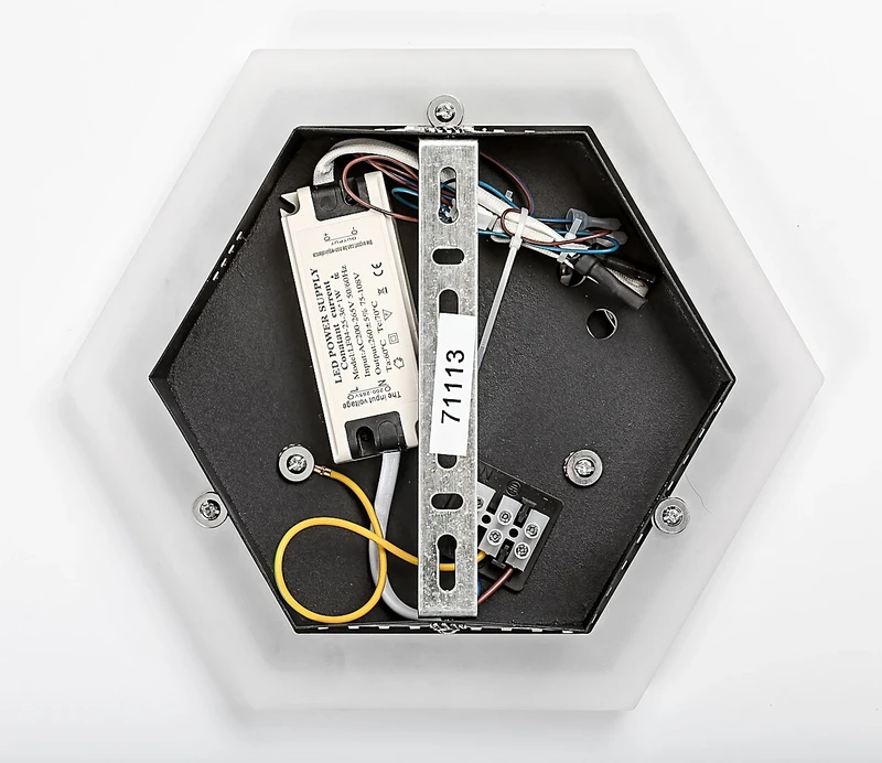 Bitsi – LED аплик в черно с бял абажур, 270×235мм, 23W, 3000K+6000K