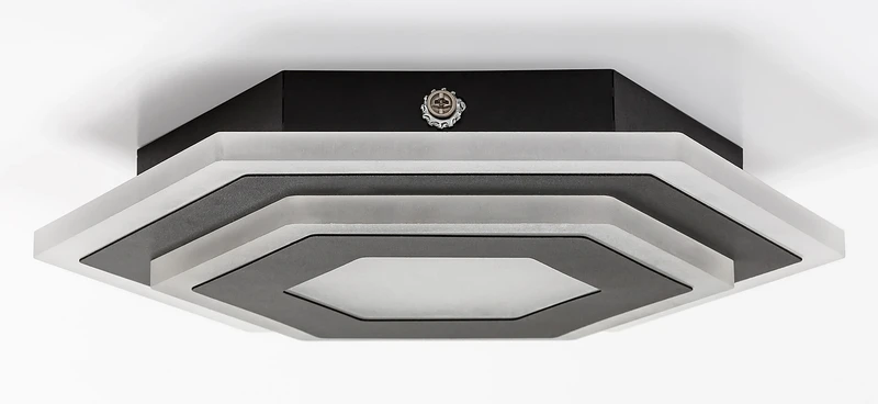 Bitsi – LED аплик в черно с бял абажур, 270×235мм, 23W, 3000K+6000K