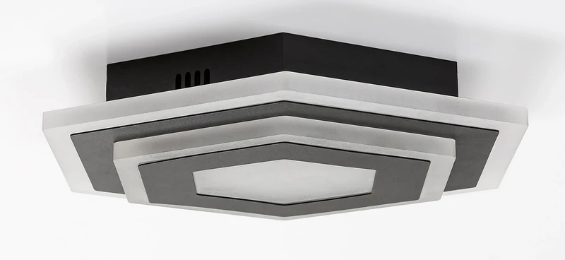 Bitsi – LED аплик в черно с бял абажур, 270×235мм, 23W, 3000K+6000K