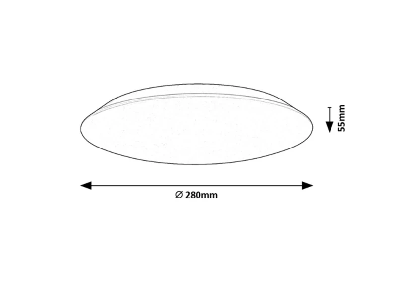 Rorik – LED плафон в бяло, Ø280мм, 18W, 4000K