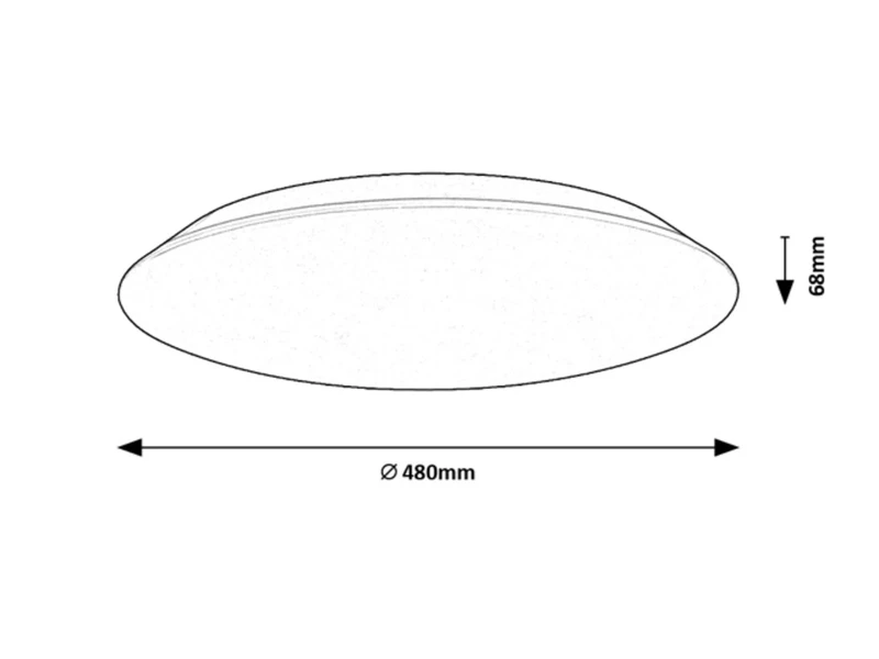 Rorik – LED плафон в бяло, Ø480мм, 45W, 4000K