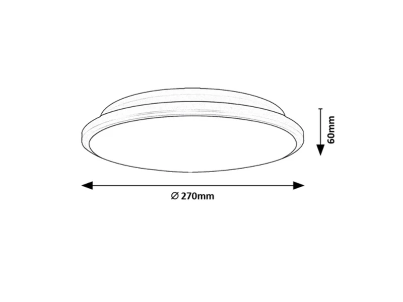 Engon – LED плафон в черно с бял абажур, Ø270мм, 18W, 3000K