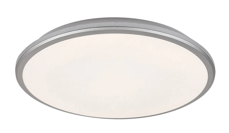 LED плафони Engon – LED плафон в сребристо с бял абажур, Ø270мм, 18W, 4000K