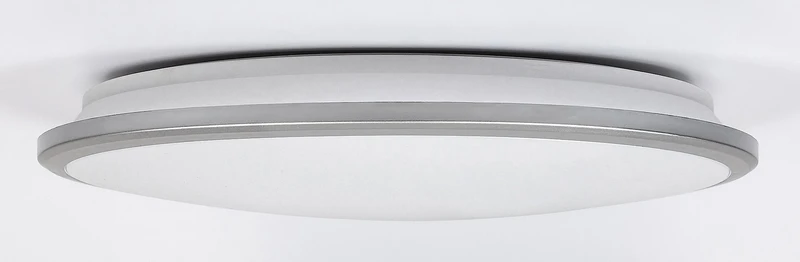 Engon – LED плафон в сребристо с бял абажур, Ø270мм, 18W, 4000K