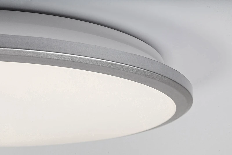 Engon – LED плафон в сребристо с бял абажур, Ø270мм, 18W, 4000K