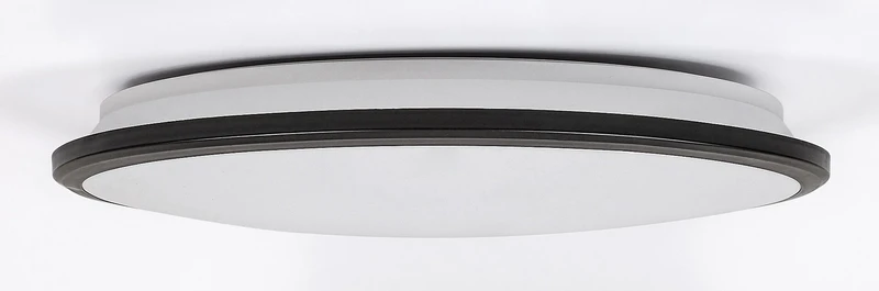 Engon – LED плафон в черно с бял абажур, Ø380мм, 24W, 3000K