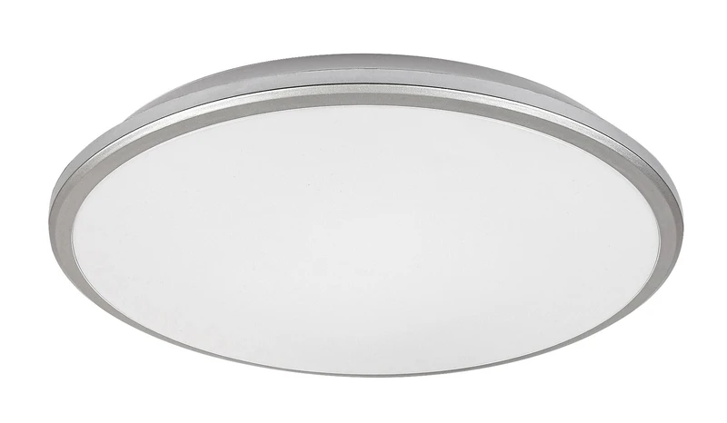 Engon – LED плафон в сребристо с бял абажур, Ø480мм, 45W, 4000K