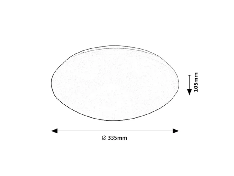 Lucas – LED плафон с микровълнов датчик в бяло, Ø335мм, 18W, 4000K, IP44