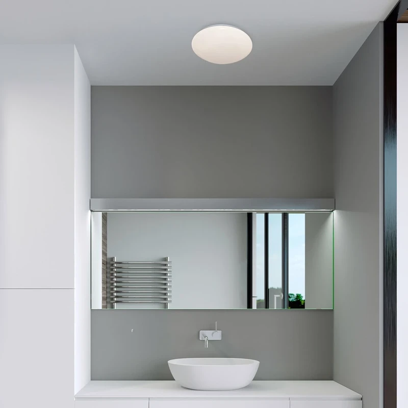 Lucas – LED плафон с микровълнов датчик в бяло, Ø335мм, 18W, 4000K, IP44