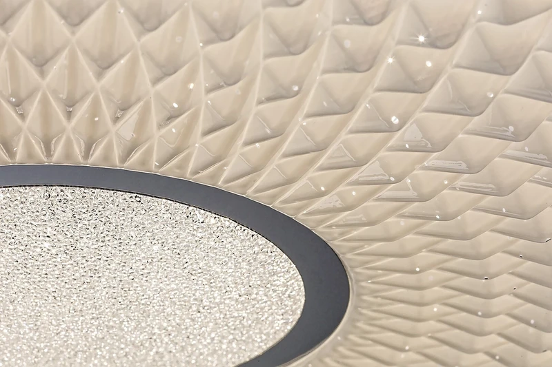 Sedona2 – LED плафон в черно с бял абажур, Ø395мм, 24W, 4000K