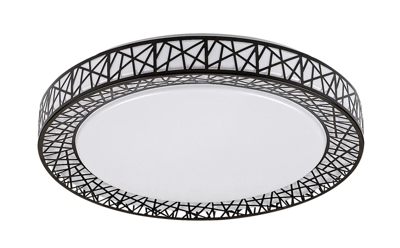 Nilin – LED плафон в черно/бяло с дистанционно, Ø490мм, 48W, 3000-6500K