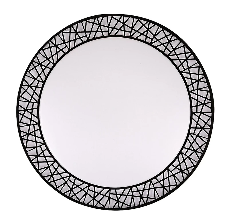 Nilin – LED плафон в черно/бяло с дистанционно, Ø490мм, 48W, 3000-6500K