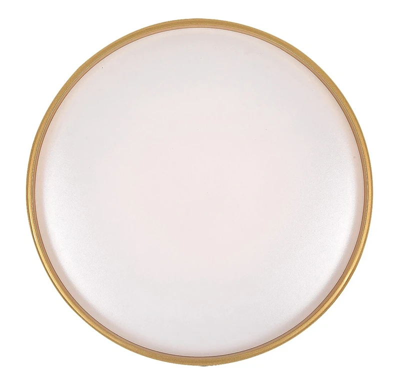 Gandor – LED плафон в черно/златно с бял абажур, Ø390мм, 24W, 3000-6500K