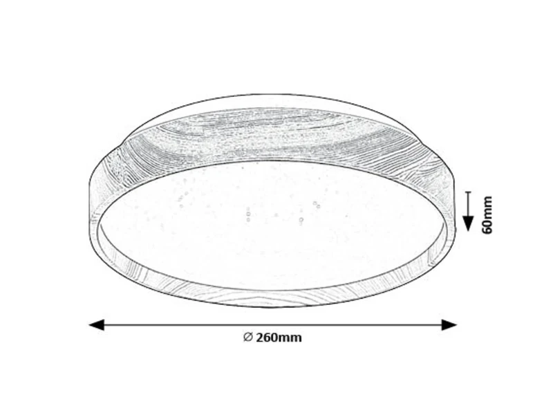 Leana2 – LED плафон в бук с бял абажур, Ø260мм, 12W, 3000K