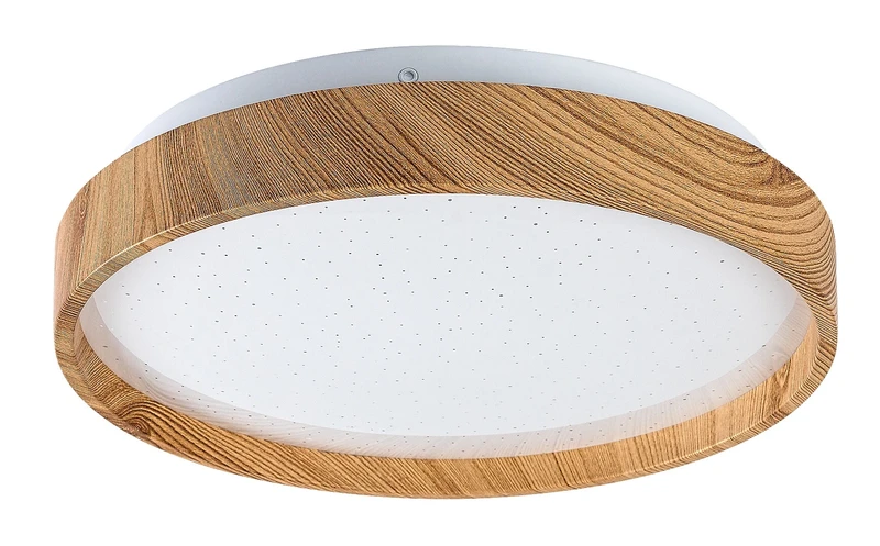 Leana2 – LED плафон в бук с бял абажур, Ø260мм, 12W, 3000K