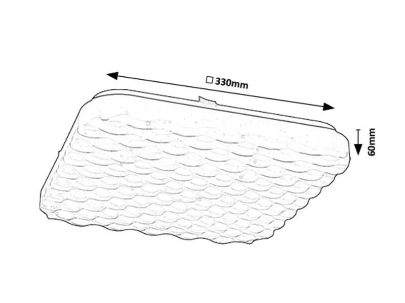 Eldrick2 – LED плафон в бяло, 330×330мм, 24W, 4000K