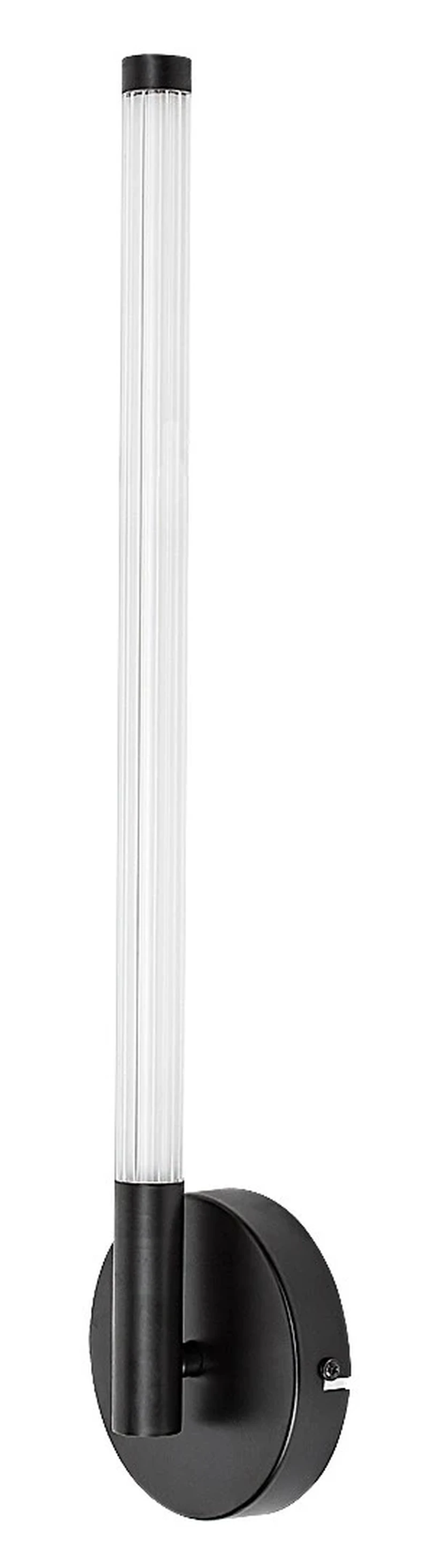 Nivaro – LED аплик в черно с бял акрилен абажур, 520мм, 6W, 3000K