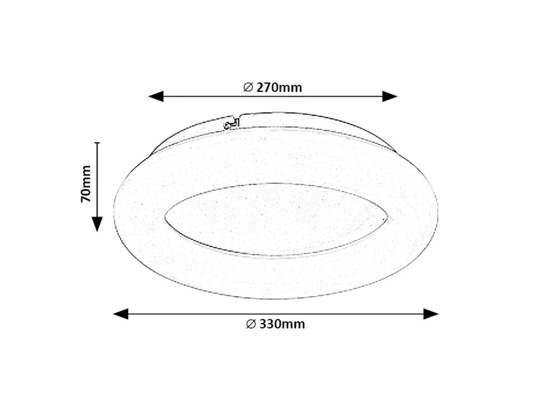 Celie – LED плафон в бяло, Ø330мм, 24W, 4000K, 2550lm
