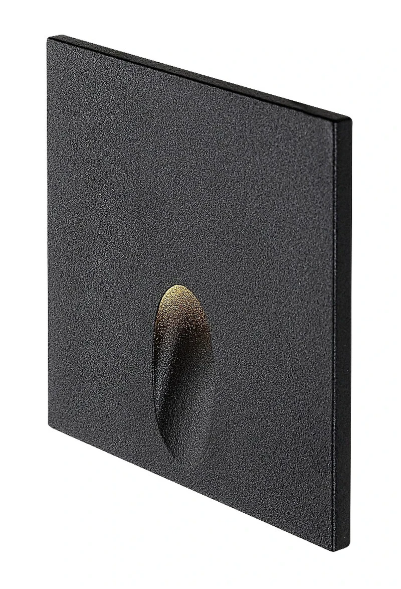 Boven – LED стенна лампа за стълби в черно, 65×60мм, 3W, 3000K, IP54
