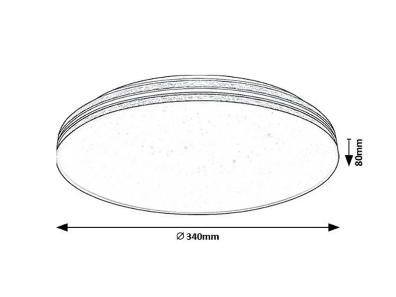 Oscar2 – LED плафон в бяло, Ø340мм, 18W, 3000K