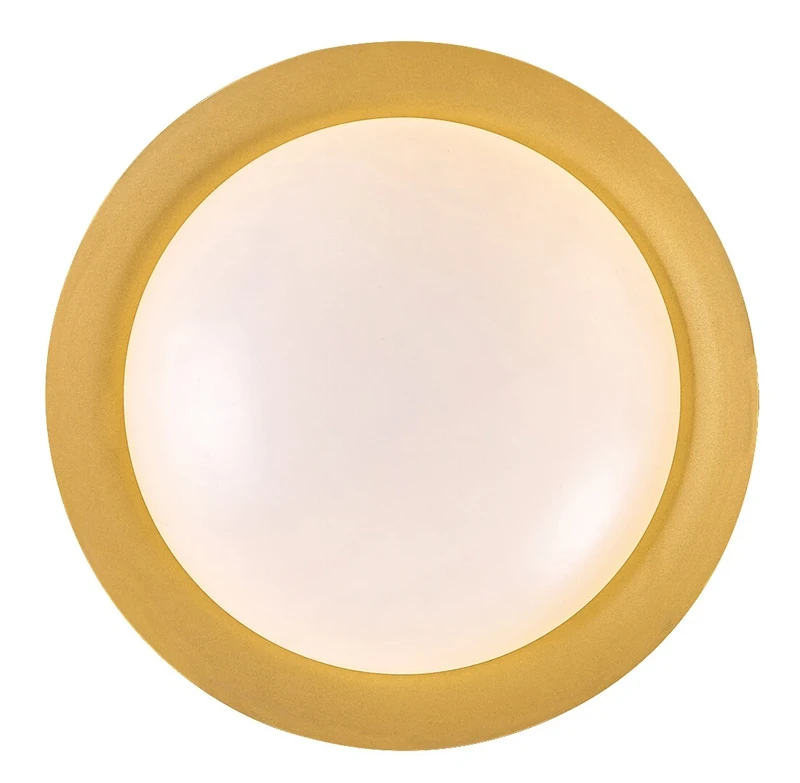 Hafsa – LED плафон в черно/златно с бял абажур, Ø300мм, 20W, 3000K