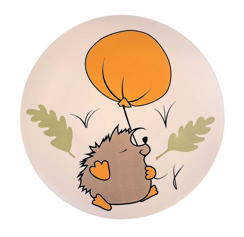 Hedgy – LED детски плафон в бяло с многоцветен таралеж, Ø375мм, 24W, 3000K