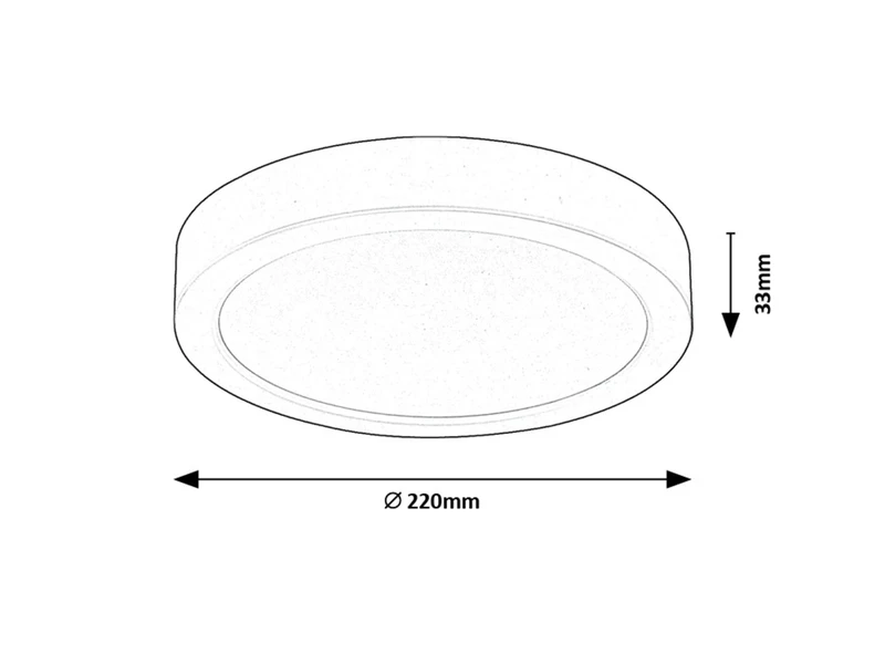 Shaun2 – LED плафон в бяло, Ø220мм, 24W, 4000K, 2600lm